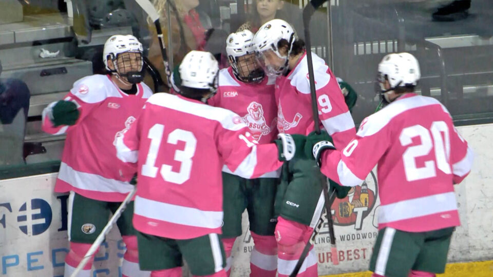 bsu men's hockey lssu game 1 goal