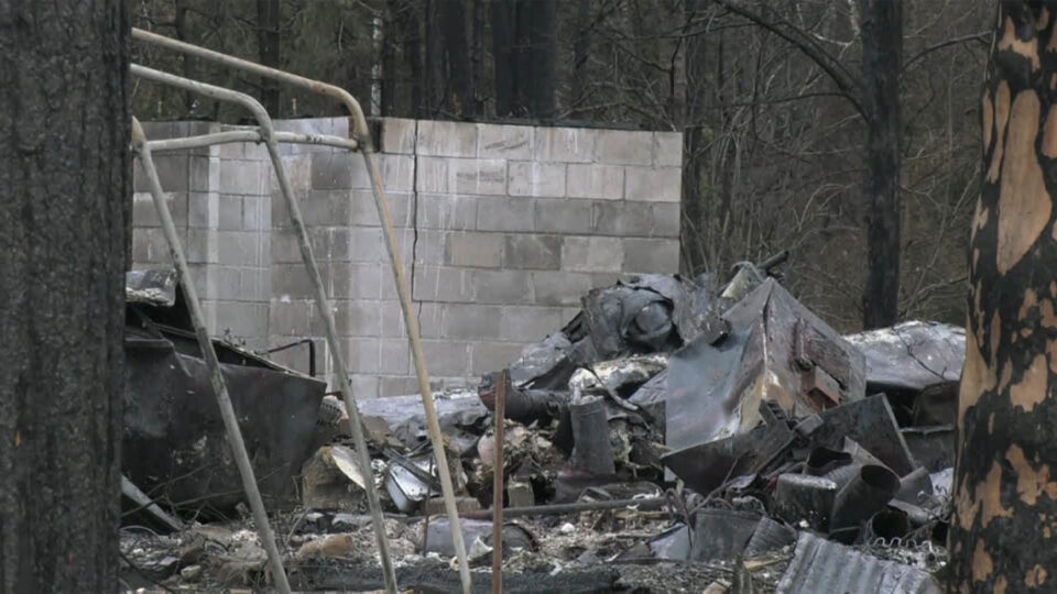 camp house fire building burned down file