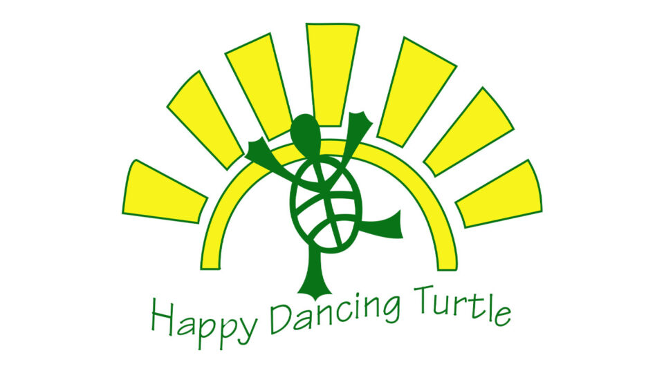 happy dancing turtle logo sqk