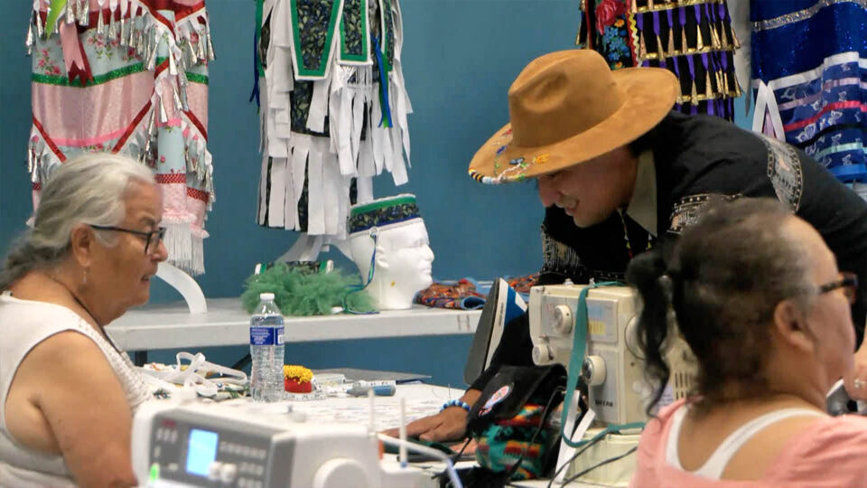 leech lake tribal college regallia making class thumbnail 3