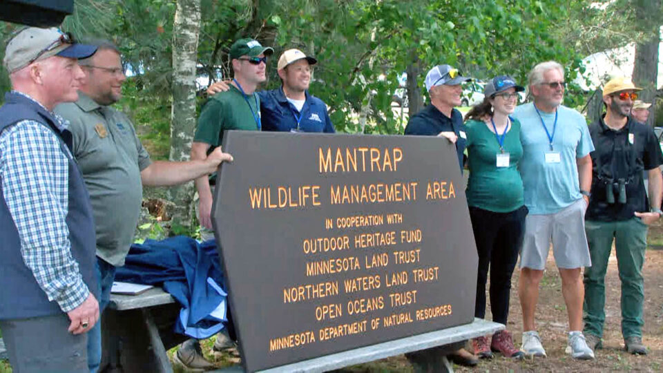 mantrap wildlife management area sign