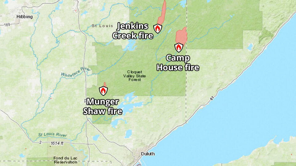 ne mn wildfires map thumbnail