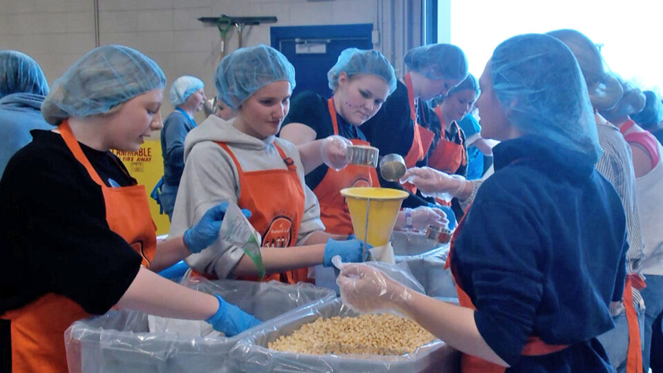 outreach program of brainerd lakes brainerd high school meal packing thumbnail