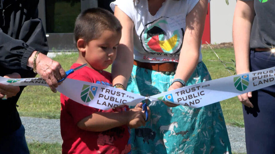 red lake charter schoolyard ribbon cutting thumbnail