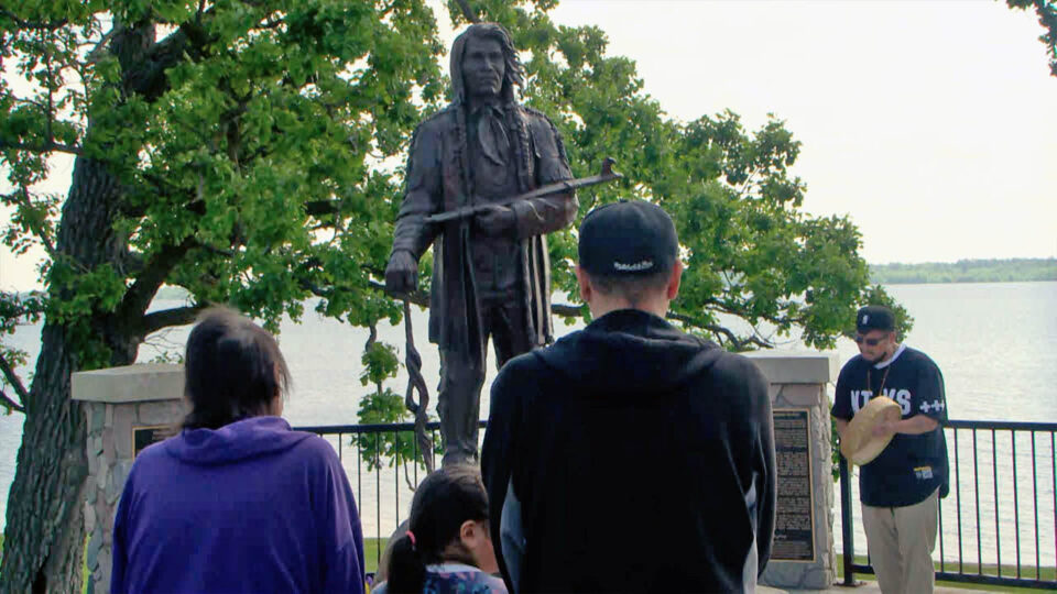 shaynowishkung statue chief bemidji 25th anniversary ceremony thumbnail